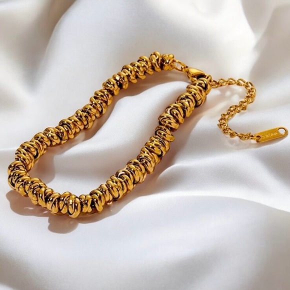 UNISEX RING CHAIN STAINLESS BRACELET FITS MEDIUM TO X LARGE WRISTS - Picture 1 of 4